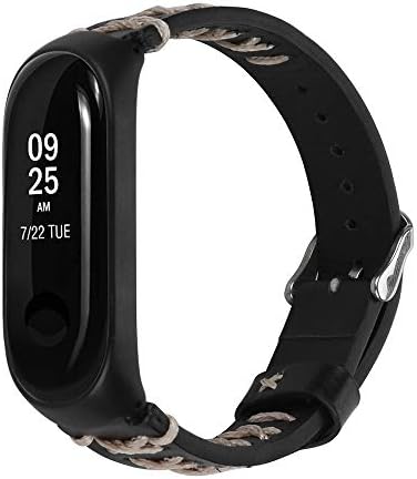 Barthylomo Xiaomi Mi Band 3 Leather Replacement Wristband Band + Metal Case Wrist Watches Accessories