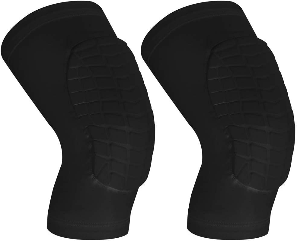 Cantop Knee Pads Long Compression Leg Sleeves Braces for Basketball Volleyball Football and All Contact Sports, Kids Youth Adult Girls Boys Women Men, Sold as 1 Pair (2pcs)