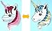 Flip Sequin Unicorn Shirt Top for Girls 3-12 Years (6, Fairy Aqua Short)