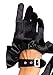 Leg Avenue Women's Cropped Satin Ruffle Gloves, Black, One Size