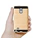 Kmall Note Edge N9150 Case 2in1 Hybrid Heavy Duty Impact Resistant Shock-Absorption Dual Layer Brushed Metal Texture Full-Body Protective Skin Cover Shell for Samsung Galaxy Note Edge SM-N915 Gold