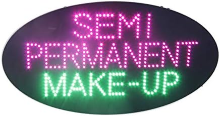 Permanent Makeup Open Sign for Business, Super Bright Advertising Display Board for Permanent Makeup Clinic Shop Store Window Bedroom Decor (Pink)