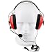 KENMAX 2 Pin Noise canceling Headset Headphone with PTT Mic for Walkie Talkie Kenwood Puxing Wouxun Baofeng (Red) primary