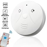 Fashionyourlife Smoke Detector Hidden Cameras 1080P Video Recorder Spy Cameras Indoor Home Security Monitoring Nanny Cams Motion Detections