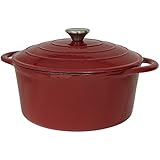 Useful UH-CI136 5.5QT Cast Iron Enamel Covered Round Dutch Oven With Lid