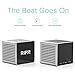 RIF6 Sound Cube Small Bluetooth Rechargeable Portable Speaker – 12 Hour Playtime, Full High Definition Sound for Smartphones Tablets & Laptops – Silverthumb 3