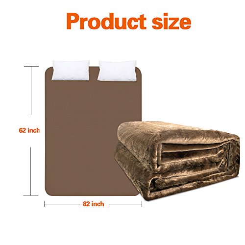 YONGTONG Heated Blanket, 100% Luxurious Supersoft Flannel, Electric Heating Bed Toppers with EasySet Control and Timer, Fast Heating Technology, Ultra-Fresh Anti-bacteria Extra Comfort (TWIN size)