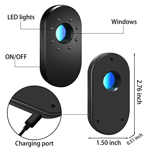 LUPAPA Hidden Camera Detector, Anti-Sneak Photo and Anti-Monitoring, Hidden Device Detector, for Hotel Bathroom, Scan Hidden Camera