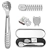 Foot-Scraper-Premium-Stainless-Steel-Callus-Shaver-Foot-Files-Dead-Hard-Skin-Remover-Foot-Rasp-Pedicure-Foot-Care-Tool-with-10-Blades-for-Wet-and-Dry-Feet-Sliver Foot Scraper - Premium Stainless Steel Callus Shaver Foot Files Dead Hard Skin Remover Foot Rasp Pedicure Foot Care Tool…