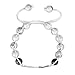 Exweup Baseball Cross 8mm Lava Beads Adjustable Bracelet Long Distance Couples Bracelet for Man