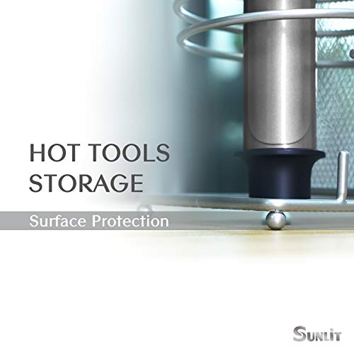 image for Sunlit 3 in 1 Wall Mount/Countertop/Over Cabinet Door Metal Wire Hair 