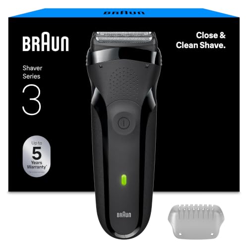 Braun Rasierer Herren Elektrisch Series 3, Rasierapparat, 300s, Grau