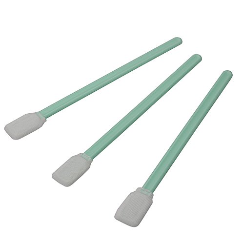 VANLAN 100pcs 5.1" Polyester Cleaning Swab Sticks For Solvent Format Inkjet Printer Roland Optical Equipment