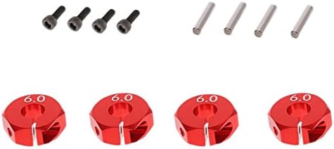 軽量 1 10 Rc カー Rc4wd用 ホイール ヘックス 6mm 激安格安割引情報満載 アップグレード部品 ３サイズ 耐久性 赤 ドライブハブ