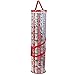 ProPik Christmas Gift Wrap Storage Bag, Clear Organizer Fits Up to 24 Rolls 40 Inch, Heavy Duty PVC Bag with Handles and Zippered Top for Wrapping Paper and Ribbons (Red trimming)
