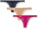 Calvin Klein Women's 3 Pack Bottoms Up Thong Panty