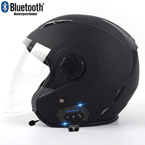 オートバイオープンフェイスbluetoothヘルメットジェットハーフバイク ヘルメットdot Ece承認スクーターヘルメット サンバイザー付き Dot Ece承認自転車ストリートライディングハーフヘルメット Pr365 Hr
