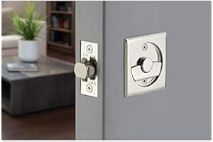 Emtek Tubular Pocket Door (Square Privacy, Polished Nickel (US14))