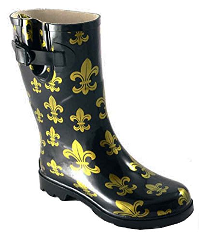 fleur de lis rain boots