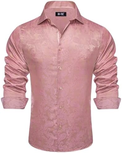 champagne dress shirts for men Hisdern Champagne Cloud Stretch Dress Shirt for Corporate Workwear L