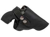 New Barsony Black Leather OWB Holster for Snub Nose 2