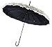Outgeek Pagoda Umbrella Anti-Uv Parasol Sunproof Lace Trim with Hook Handle