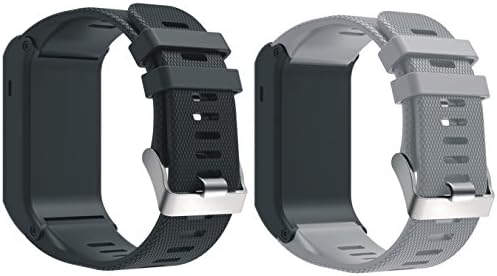 SongNi for Garmin Vivoactive HR Watch band,[2 Pack] Soft Silicone Sport Replacement Strap Band for Garmin Vivoactive HR Smart Watch
