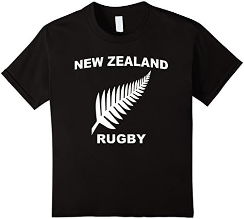 Kids New Zealand Rugby Jersey Tee Shirt 6 Black