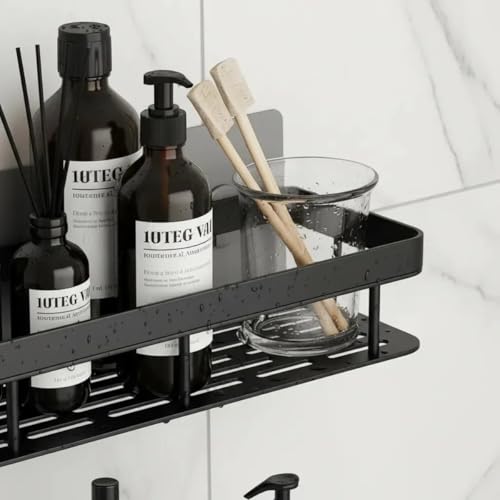 Kit 2 Prateleiras Organizadoras para Banheiro e Box | Suporte Porta Shampoo e Sabonete | Organizador de Parede Resistente à Água | Design Moderno