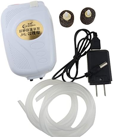 LILYS PET AC&amp;DC Function Ultra Silent High Energy Efficient rechargeable 2200 MAH Battery Aquarium Filter Fishing Tank Oxygen Air Bubbles Pump With 2 Air stone (Double-headed pump)