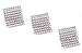 TIAMALL 100 PCS Rhinestone Napkin Rings Napkin Holder Adornment for Wedding Party (Silver)