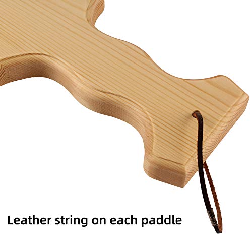 22 inch Fraternity Sorority Paddle Pine Wood Greek Wooden Paddles Board with Painting Brushes&Leather String