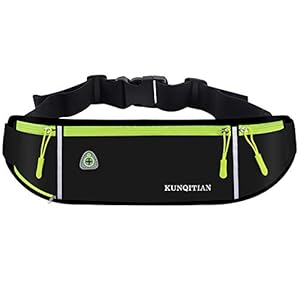 XUBX Running Heuptas hardlooptas met flessenhouder, waterdichte sport riem Running Belt, multifunctionele heuptas voor…