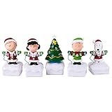 Hallmark Peanuts Gang Christmas Light Show Set of 5, New with Tag