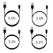 EveShine Micro USB Cable, [4-Pack] [Assorted Lengths] (1.6ft, 2X3.3ft, 6.6ft) Premium High Speed USB 2.0 A Male to Micro B Sync and Charging Cables for Samsung, HTC, Motorola, Nokia, Android and More