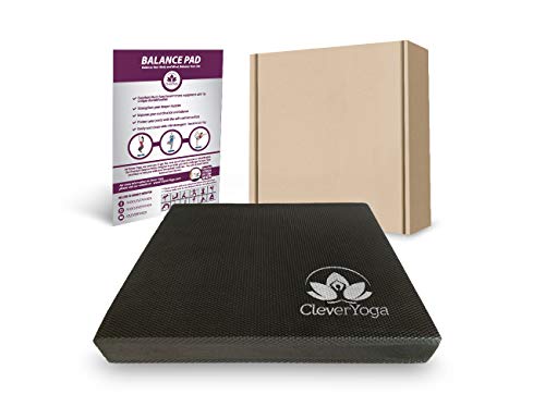 Clever Yoga Balance Foam Pad – Black Large 15.5 x 13.5 x 2 inches