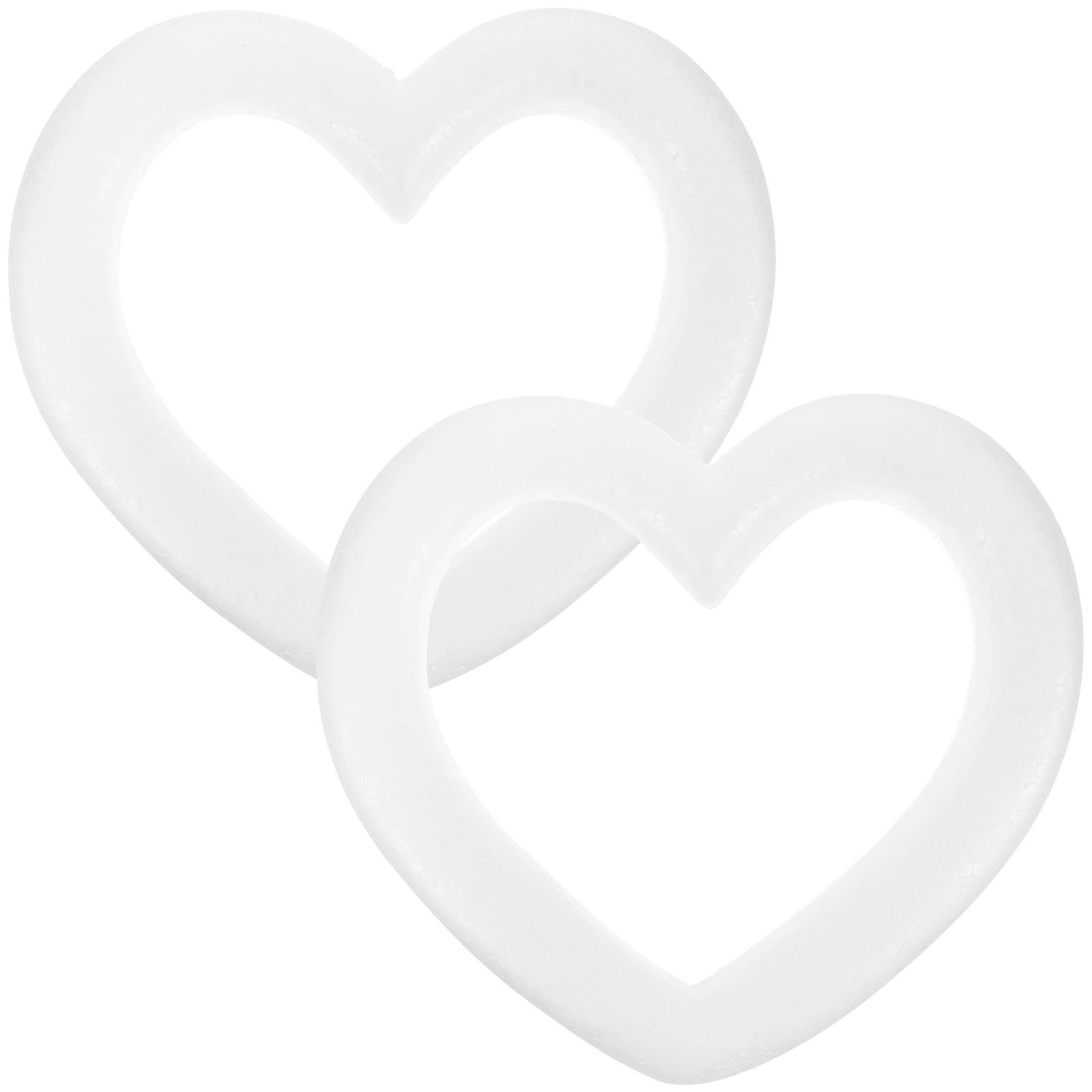 Operitacx 2pcs DIY Craft Heart Shaped Garland Decor for Christmas Wreaths and Party Ring Craft and Ornament Elements for Window and Grave Decorations