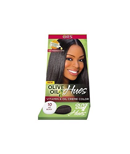 Olive Oil Hues Vitamin & Oil Creme Color #10-Jet Black by ORS