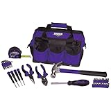 Viper Tool Storage V30TBKPU 30-Piece Tool Set, w/ 12-Inch Tool Bag, Purple
