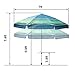 Abba Patio 7ft Beach Umbrella with Sand Anchor, Push Button Tilt and Carry Bag, UV 50+ Protection Windproof Portable Patio Umbrella for Garden Beach Outdoor, Striped Color