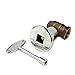Starfire Designs Straight Gas Key Valve Kit with Polished Chrome Flange and 3" Key (3/4 Inch)