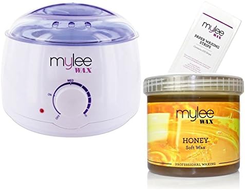 Mylee Waxing Kit, Thermostatic Control Wax Heater & Honey Creme Wax 450g