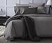 600 Thread Count 100% Cotton Sheets Set - Dark Gray Long-staple Cotton King Sheets - Fits Upto 18” Deep Pockets - Breathable, Silky Sateen Weave, Soft Sheets and Pillowcases by California Design Den