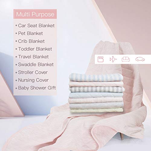 image for TILLYOU Allergy-Free Quilted Cotton Baby Blanket Lightweight Warm Todd