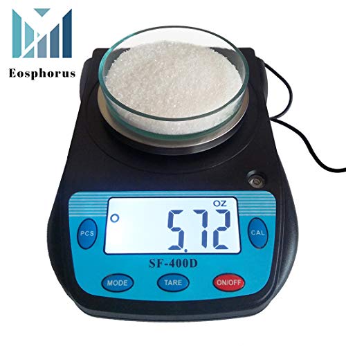 600 g (21 oz) / 0.01 g Digital LCD Analytical Balance Compact Accurate Weighing Scale for Science Laboratory Test Measurements with USB AC/DC Adapter