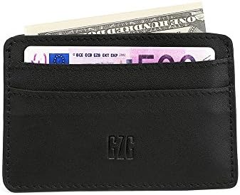 GZG RFID Front Pocket Wallet Card Cases Minimalist Wallets and Card Holders Slim Wallet Genuine Leather