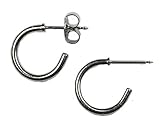 Silver 1/2 Inch Hoops Ear Piercing Earrings Studs Hypoallergenic Studex System 75