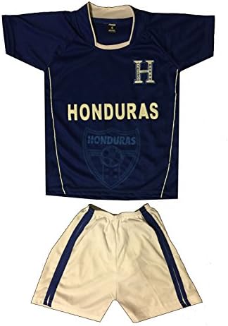 Kids Honduras Jersey Shorts Soccer Football Blue (3-4 yrs, Blue)