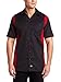 Dickies Occupational Workwear LS524BKER 2XL Polyester/Cotton Men's Short Sleeve Industrial Color Block Shirt, 2X-Large, Black/English Red