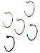 FIBO STEEL 5-6 PCS 20G Stainless Steel Nose Ring Hoop Nose Studs Body Piercing